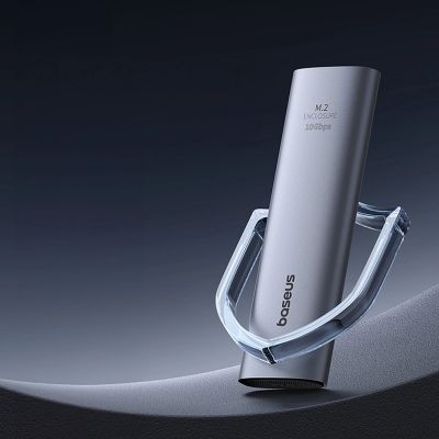 12. Baseus FlyJoy M.2 NVMe 10 Gb/s SSD-Schacht – Grau