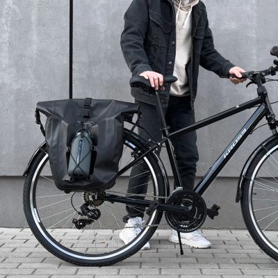 17. Wozinsky Wasserdichte Fahrradtasche 25L Schwarz (WBB24BK)