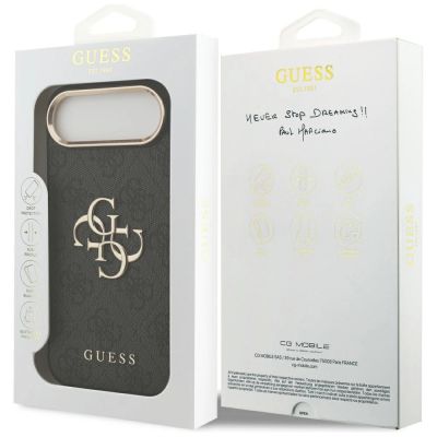8. Guess 4G Big 4G Classic Logo Hülle für iPhone Air – Schwarz und Gold