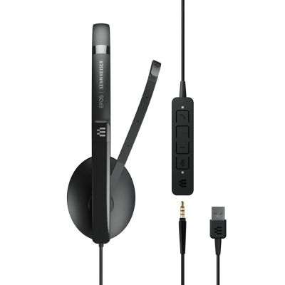 6. EPOS ADAPT 135 USB II Kabelgebundenes Headset mit Kopfbügel, Büro/Callcenter, USB Typ-A, Schwarz