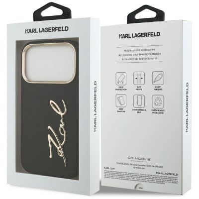 8. Karl Lagerfeld Karl Script Logo Case für iPhone 17 Pro - Schwarz
