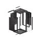 10. Lanberg WF01-6618-10B Rack-Schrank (18 HE; 901 mm / 600 mm / 600 mm; Wandmontage; Glas; 19 Zoll; schwarz)