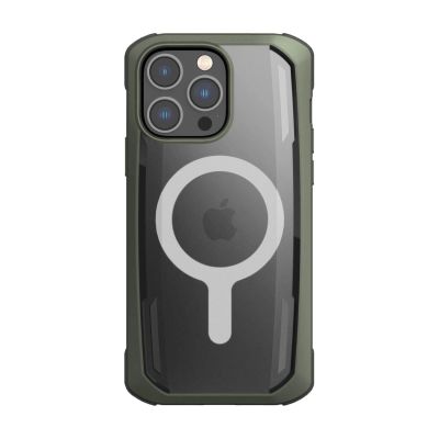 Raptic X-Doria Secure Case für iPhone 14 Pro Max mit gepanzerter MagSafe-Hülle grün