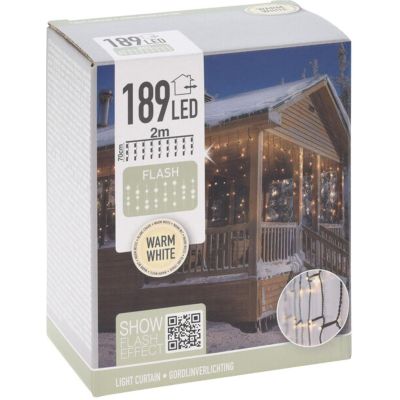 3. Lichterkette für den Weihnachtsbaum, 200 x 70 cm, LED, warmweiß, blinkend, für den Außenbereich