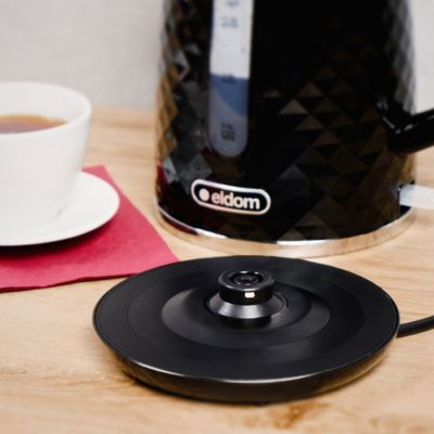 9. ELDOM ELLI WASSERKOCHER, FASSUNGSVERMÖGEN 1,7 L, LEISTUNG 2200 W, SCHWARZ, STREIFEN