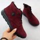 9. Damen-Ankle-Boots aus Wildleder in Burgunderrot, Modell Rieker Z0022-35