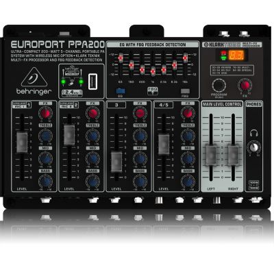 2. Behringer PPA200 PA-System, 200 W, Stand-PA-System, Schwarz