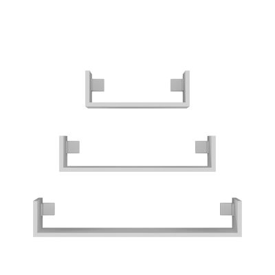 Set mit 3 Hängeregalen MOBI 3P 80x20xH14 weiß