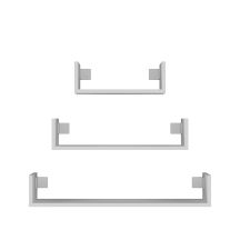 Set mit 3 Hängeregalen MOBI 3P 80x20xH14 weiß