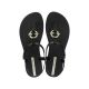 6. Ipanema Sandal Class Damen Flip-Flop Sandalen modisch Schwarz mit Gold