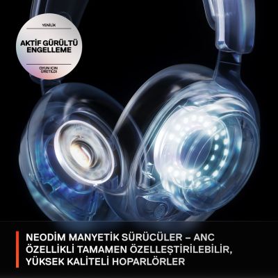 7. Steelseries 61525 Kopfhörer/Headset, kabelgebunden, Kopfbügel, Gaming, USB Type-C, Weiß