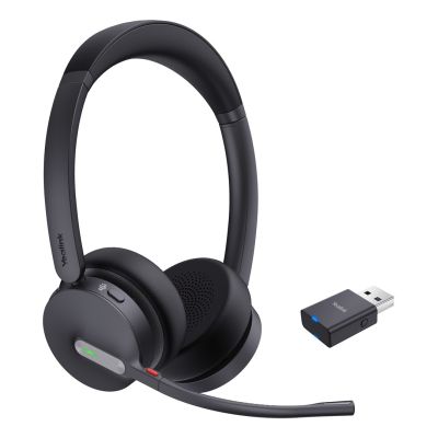 6. Yealink WH64 Hybrid Dual Teams Headset Kabelloses Headset mit Kopfbügel, Büro/Callcenter, Micro-USB, Bluetooth, Schwarz