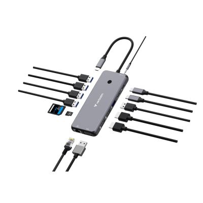 6. Verbatim CMH-14 USB Typ-C Adapter 5000 Mbit/s Silber