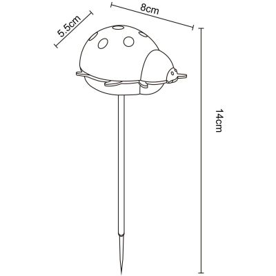 3. Solarlampe für Wohnzimmer, 1 LED, 5 x 7,5 x 13 cm