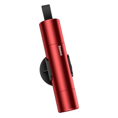 Baseus SharpTool Sicherheitshammer mit Glasbrecher und Gurtschneider – Rot