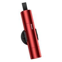 Baseus SharpTool Sicherheitshammer mit Glasbrecher und Gurtschneider – Rot