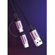 10. Ugreen Kabel 2in1 USB - Micro USB / USB Type C Kabel 1m 2.4A schwarz (30875)