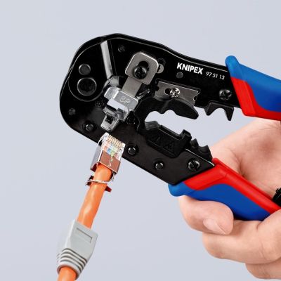 8. Knipex 97 51 13 Kabelcrimpzange, schwarz, blau, rot