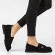 6. Damen-Ledermokassins mit Gummiband, schwarz, Filippo DP7947