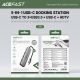 6. Acefast J16 USB-Hub USB-C 5-in-1 HDMI 4K 60Hz PD90W Dockingstation – Grau