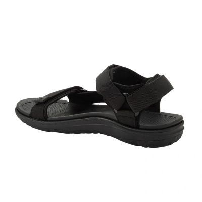 3. Lee Cooper Herrenschuhe mit Klettverschluss für sommerliche Strandsandalen, leicht, schwarz