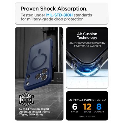 10. Spigen Ultra Hybrid MagSafe Hülle für iPhone 18 Pro Max / 17 Pro Max – Dunkelblau