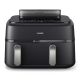8. Philips Fritteuse der Serie 5000 NA551/00, Doppelfritteuse, 9 l, autonom, 2750 W, Heißluftfritteuse, Schwarz/Silber