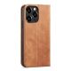 4. Magnet Fancy Case Case für iPhone 13 Pro Max Tasche Brieftasche Kartenhalter Braun