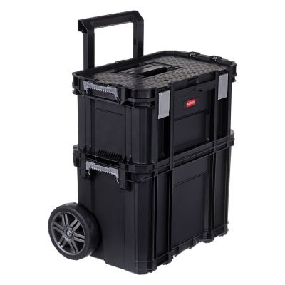 4. KETER Werkzeugkasten-Set mit Rollsystem