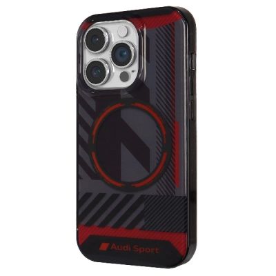 2. Audi IML Sport MagSafe Hülle iPhone 14 Pro 6,1" schwarz/schwarz Hardcase AU-IMLMIP14P-RSQ/D2-BK