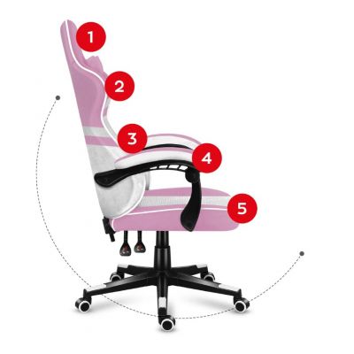 20. Huzaro Force 4.4 Pink Mesh Gaming-Stuhl