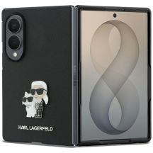 Karl Lagerfeld Saffiano Karl&Choupette Pin Case für Samsung Galaxy Z Fold 8 - Schwarz