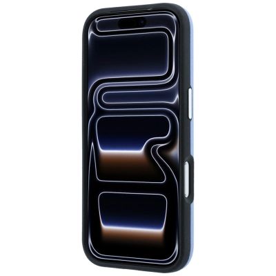 5. Karl Lagerfeld Saffiano Hülle mit Karl & Choupette Köpfen Pins & Logo für iPhone 18 Pro / 17 Pro - hellblau