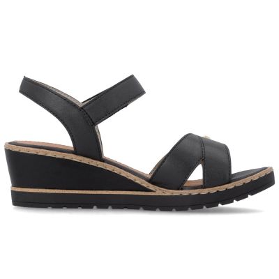 8. Goldene Keilsandalen aus Leder für Damen, Remonte R6266-90