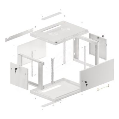 12. Lanberg WF01-6406-00S 6U Rack-Wandschrank Grau