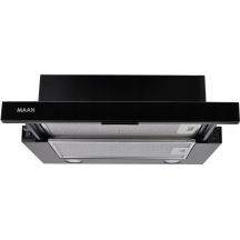 Teleskop-Dunstabzugshaube MAAN Corona 2 G 50 cm | LED | schwarzes Glas