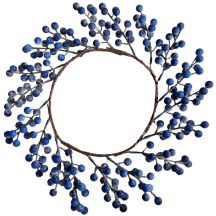 Dekorativer Kranz aus marineblauem Rowberry-Holz, 30 cm