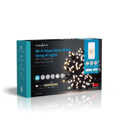 8. Nedis WIFILX01W100 Dekorative Lichterkette mit 100 LEDs, 2,21 WG