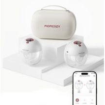 MOMCOZY M5 Smarte tragbare Milchpumpe mit App-Steuerung, Rot – Doppelpackung