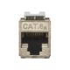 11. Keystone-Buchse RJ45 (8P8C) Kat. 6A, STP, geschirmt, werkzeuglos, Stahl, 24 Stück.