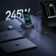 10. Baseus Nomos NH21 6-in-1 245W Kabellose Ladestation mit zwei einziehbaren USB-C-Kabeln – Schwarz