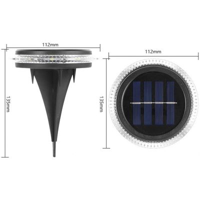 22. Solar-Scheibenlampen zur Boden- oder Wandmontage, 2 Stück