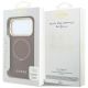 8. Guess Ring Stand 360 Grained Classic Logo MagSafe Hülle für iPhone 18 Pro Max / 17 Pro Max - Burgunderrot