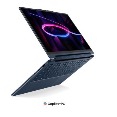 18. Lenovo Yoga 9i 2-in-1 Aura Edition 14IPH11 Ultra 7 355 14" 2.8K OLED 500 Nits glänzend 32 GB LPDDR5X-7467 SSD 512 GB Intel Graphics WiFi 7 + BT Kamera 5,0 MP + IR 70 Wh Windows 11 Cosmic Blue