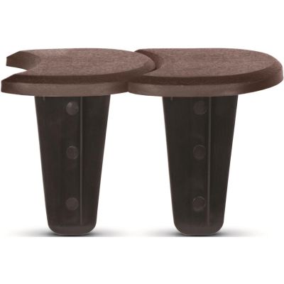 9. Gartenpalisadenrand, flach, Doppelwürfel, 3,8 m, braun