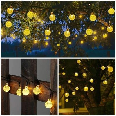 25. Solar-Gartenlampen-Girlande, Solarkette, 4,9 m, 40 LEDs, warmweiß