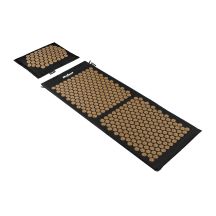 ECO Gesundheitsmatte mit Akupressurnoppen und Kissen, 110 x 42 cm, XL, goldene Noppen, Rebel Active