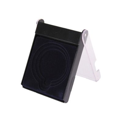 4. Medaillenetui aus Kunststoff, 70 mm, 116 x 84 x 18 mm, blau – A005B BK/BU