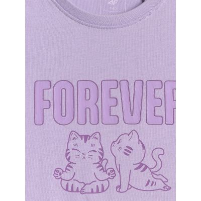 6. Mädchen-T-Shirt mit Aufdruck, regulär, Größe 4F 4FJRAW26TTSHF4240-52S