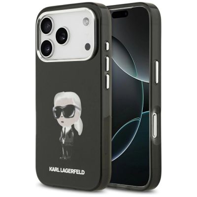 Karl Lagerfeld IML Aquarelle Karl & Logo MagSafe Hülle für iPhone 17 Pro - Schwarz